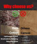 Comparison of paisley cotton and plain canvas fabric for Reversible Flame Resistant Welding Cap For Men And Women CAT 2 FR Welder Hat