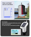 Liquid Level Sensor For Water Tanks With Temperature Monitoring And Automatic Control, Cordless Depth Meter For Home Use