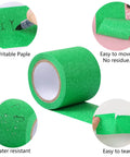 Colorful Masking Tape Set, 6 Pieces Rainbow Rolls For Crafts And Labeling, image showing green roll, writable, easy peel adhesive.