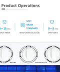 Control panel of Portable Washing Machine 21 Lb Compact Twin Tub Washer And Spin Dryer Combo For Apartment Dorm Rv Laundry.