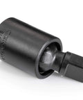 1/2 Inch Drive Impact Universal Joint Pivots A Full 30 Degrees To Reach Stubborn Fasteners Pinless Ball Design in black steel.