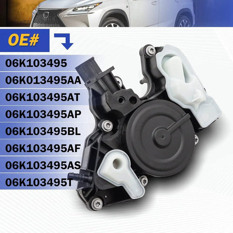 Volkswagen PCV Valve Crankcase Vent Oil Separator Replacement Plug And Play For 1.8T And 2.0T Engines 06K103495 OE Grade