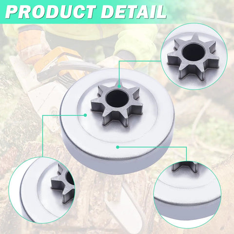 Close-up of Stihl MS271 MS291 Chainsaw Clutch Drum And Oil Pump Kit With Sprocket Oil Filter Washer Worm Gear And Spark Plug