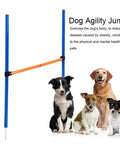 Dog Agility Travel Jump Set For Training And Fun Portable Detachable Hurdles For Obstacle Course Play Lightweight Plastic Exercise Gear