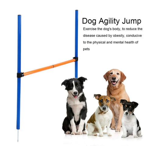 Dog Agility Travel Jump Set For Training And Fun Portable Detachable Hurdles For Obstacle Course Play Lightweight Plastic Exercise Gear