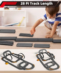Child assembling Slot Car Race Track Set With 4 High Speed Cars And 2 Hand Controllers, Battery Or Electric Powered Track Toy For Kids