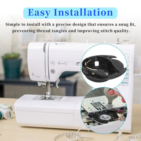 Must-Have Universal Bobbin Case For A Ton Of Sewing Machines Compatible With Brother And Baby-Lock Replacement Parts XC3152221 XE7560001 For SE400 SE600 SE625 CS6000I PE800 LX3817 And More, black plastic and stainless steel, 1.57 x 1.42 x 0.51, easy installation