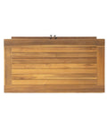 Top view of Outdoor Acacia Wood Storage Cabinet With Two Doors And Four Shelves For Backyard Garden Balcony Coastal Farmhouse Style Tool Organizer