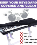 Stretchy Spandex Piano Keyboard Cover For 88 Keys on digital keyboard, protecting from dust and debris, universal fit.