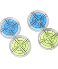 4 Pack 32mm Circular for spirit Level Wear Resistant for acrylic Bubble with blue and green liquid inside.