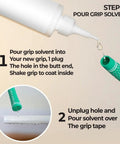 Step 4 of Complete Golf Grip Regripping Kit For DIY Home Use Pro Quality Includes Hook Blade 15 Or 30 Tape Strips 5 Or 8 Oz Solvent