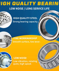 Trailer axle hub bearing kit with seals, dust caps, cotter pins, nuts and washers; 4-set
