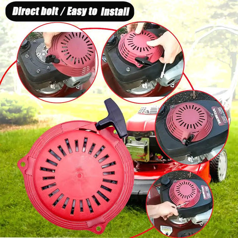Pull Start Recoil Starter For Honda GCV135 GCV160 Engines installed on lawn mower
