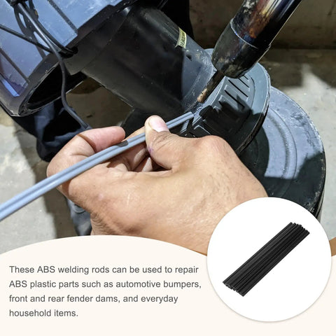 10 Inch ABS Plastic Welding Rods Pack Of 30 Double Strand Round Black Dia 5mm Sticks in use for plastic repair