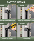 Installation steps for RV Grab Handle Set Aluminum Entry Door Assist Bar For Camper Trailer Truck Cargo Trailer And Boat 2 Pack