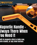 Hardcore Woodworking Safety Set With Push Block L Shape Push Stick And Featherboards for Table Saw Router Jointer Band Saw, magnetic handle close-up.