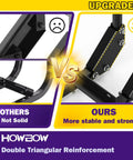 Comparison of Howbow double triangular reinforcement vs others for stronger seat frame upgrade