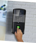 Weatherproof Rain Guard Cover For Outdoor Face Recognition Attendance Systems, Keypads And Doorbells, clear front lid installed