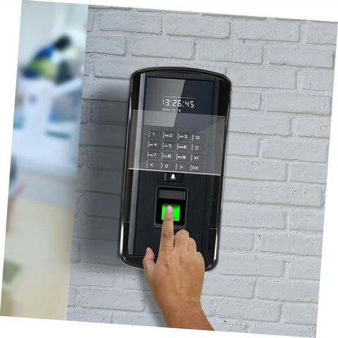 Weatherproof Rain Guard Cover For Outdoor Face Recognition Attendance Systems, Keypads And Doorbells, clear front lid installed