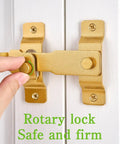 Gold Stainless Steel Barn Door Latch For Gate Bi Fold Sliding Door Lock Antique Cabinet And Closet Latches Heavy Duty Flip Lock