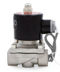 Half Inch Stainless Steel Electric Solenoid Valve 24V DC Normally Closed Viton Seals For Water Air Fuel Systems