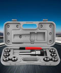 Rock Solid Er32 Collet Chuck Holder Set For Pro Milling Drilling And Boring Cnc Work in gray case with tools visible.