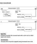 Wiring diagram for Red Exit Sign LED Emergency Light Kit 120-277V Universal Voltage Double Face With Two Adjustable Heads