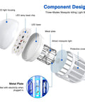 Exploded view of 2 In 1 Mosquito Killer Lamp LED Bug Zapper Bulb For Indoor And Outdoor Use showing components and design.