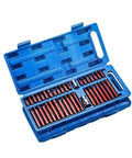 Heavy Duty Torx Star Spline Hex Socket Bit Set Kit With 40 Precision Screwdriver Garage Repair Tools Made From Cr V Steel For Loosening Rusty Bolts And Tight Fasteners Without Bending. blue 40-piece Cr V steel bit set in carry case
