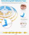 USB COB LED Strip Lights Warm White 3000K 5V 1M 320 LEDs Per Meter Flexible COB Tape adhesive application instructions