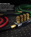 Air Manifold With 1/2 NPT Inlet And 1/4 NPT Outlet, Multi Port Distribution For Air Compressors, Five Position tool-free connections