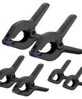 Quick Grip Spring Clamps For Woodworking In 1 Inch, 2 Inch, And Three Quarter Inch Jaw Sizes Six Pack With Pivoting Jaws