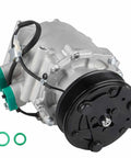 Heavy Duty Badass AC Compressor With Clutch Fits Honda Civic 2002 To 2005 1.7L Engine with pulley and connectors.