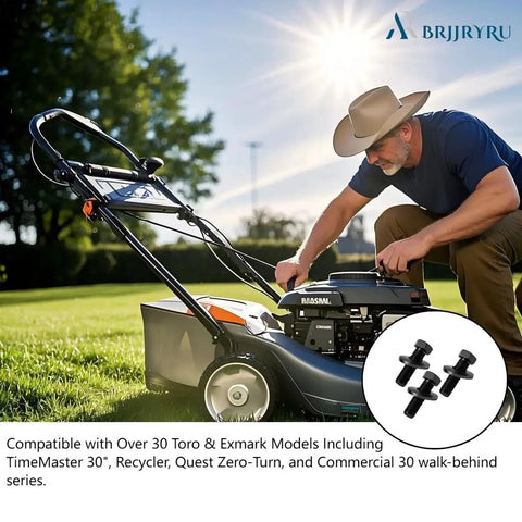 3 Pack Hex Head Blade Bolt And Washer Kit 26-0671 3290-465 OEM Replacement For Lawn Mowers And Tractors Keeps Your Mower Running Smooth And Tough With Precise Blade Shaft Fit Across Dozens Of Models. mower blade bolts and washers with hex heads for Toro and Exmark decks