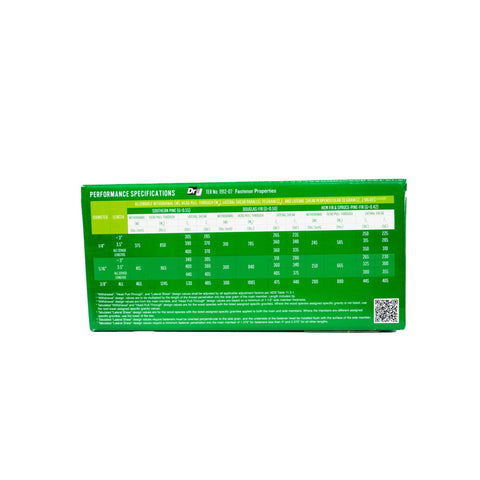 Performance specifications of Exterior Washer Head Structural Wood Lag Screws One Quarter Inch By Four And A Half Inch Powerlags