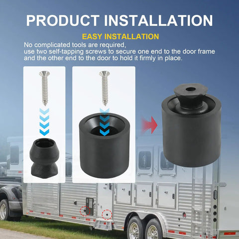 Installation guide for Low Profile Rubber Trailer Door Holder Kit For RV Camper Boat And Horse Trailer Keeps Doors Quiet And Secure