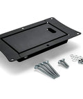 Recessed Motorcycle Wheel Chock for Trailers, Heavy Duty Powder Coated Steel Construction, Keeps Your Ride Locked In During Transit