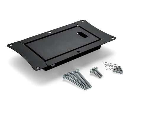 Recessed Motorcycle Wheel Chock for Trailers, Heavy Duty Powder Coated Steel Construction, Keeps Your Ride Locked In During Transit