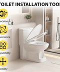 Toilet with Portable Toilet Installation Lift Jack And Foldable Dolly For Easy Toilet Moving, Alignment And Seals.