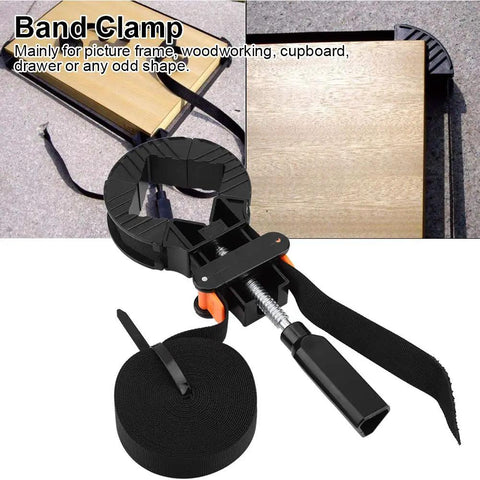 Professional Adjustable Strap Clamps For Woodworking And Picture Framing, Dead Simple Corner Band Setup With No Sweat Screw Adjustment, Heavy Duty Frame That Snaps Lock Fast, Killer Grip Every Single Time