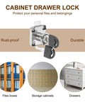 Tough As Nails Drawer Locks With Keys Two Pack Alloy Steel Cabinet Security Straight Up Reliable Gear For Your Filing Chest Keys Alike Setup Lock in silver finish with keys.