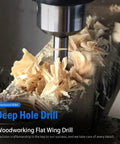 Heavy Duty Carbon Steel Forstner Drill Bit Knocks Out Flawless Flat Bottom Holes In Wood And Plastic Without The Slack Or Fuss Packs Sweetly Into A Sturdy Storage Case So Your Gear Stays Neat And Ready To Roll, drilling through wood with shavings.