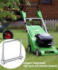 Beefy 60 Piece Set Of Safety Locking Pins, 0.25 Inch Diameter And 2.75 Inch Long with green lawn mower and pin close-up