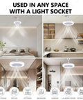 Ceiling Fan With Light And Remote, 2800 Lumens LED Light Bulb Fan, Screw In E26/E27 Small Ceiling Fan With Light installed in various rooms.