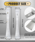 Two Piece Stainless Steel Pry Bar Scraper Set With Nine Point Two Five Inch And Six Point Seven Inch Sizes Beekeeping Hive Scraper Durable Trim Removal And Nail Pulling Hand Tools For DIY Pros