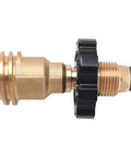 POL to QCC1 Propane Tank Adapter Brass Connector for Converting Old POL Tanks to Modern Type1 Hoses and Regulators, side view