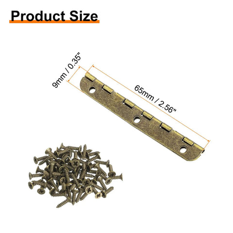 Heavy Duty Metal Piano Hinges Sleek Bronze Finish 90 Degree Long Folding Box Hardware With Screws For Shop Builds And Furniture Fixups Built Like A Tank Tough As Nails Workbench Essential with 65mm hinge dimensions and screws