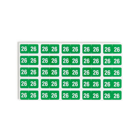 2026 Year Labels 250 Pack Green Color Code File Folder Labels With Wraparound End Tab Design Durable Laminated For Fast Easy File Organization And Date Tracking, sheet view