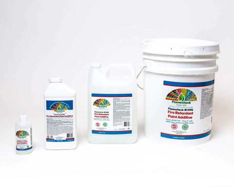Fire Retardant Paint Additive M-111PA, various bottle sizes, for safer latex paint and primer, boost fire safety in homes and projects