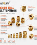 Heat Set Threaded Inserts Kit With Knurled Brass Inserts Sizes M2 And M25 And M3 And M4 And M5 And M6 For 3D Printing And DIY Projects